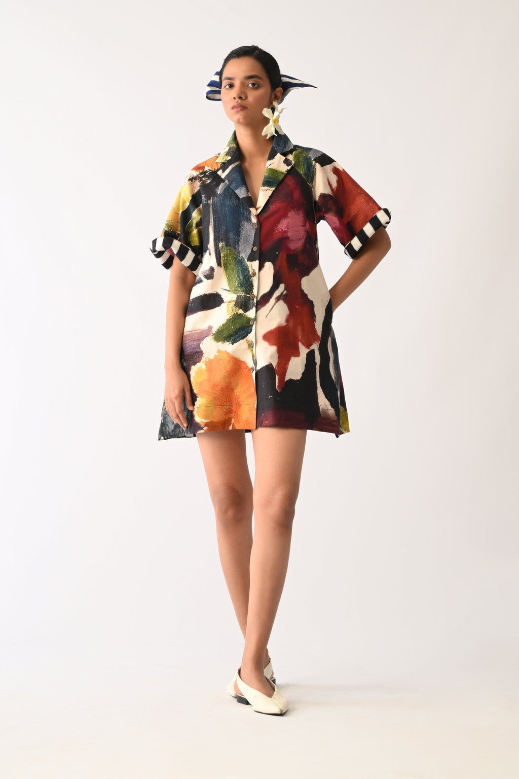 Noir Trench Aline Short Dress