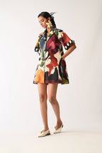 Noir Trench Aline Short Dress