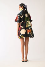 Noir Trench Aline Short Dress