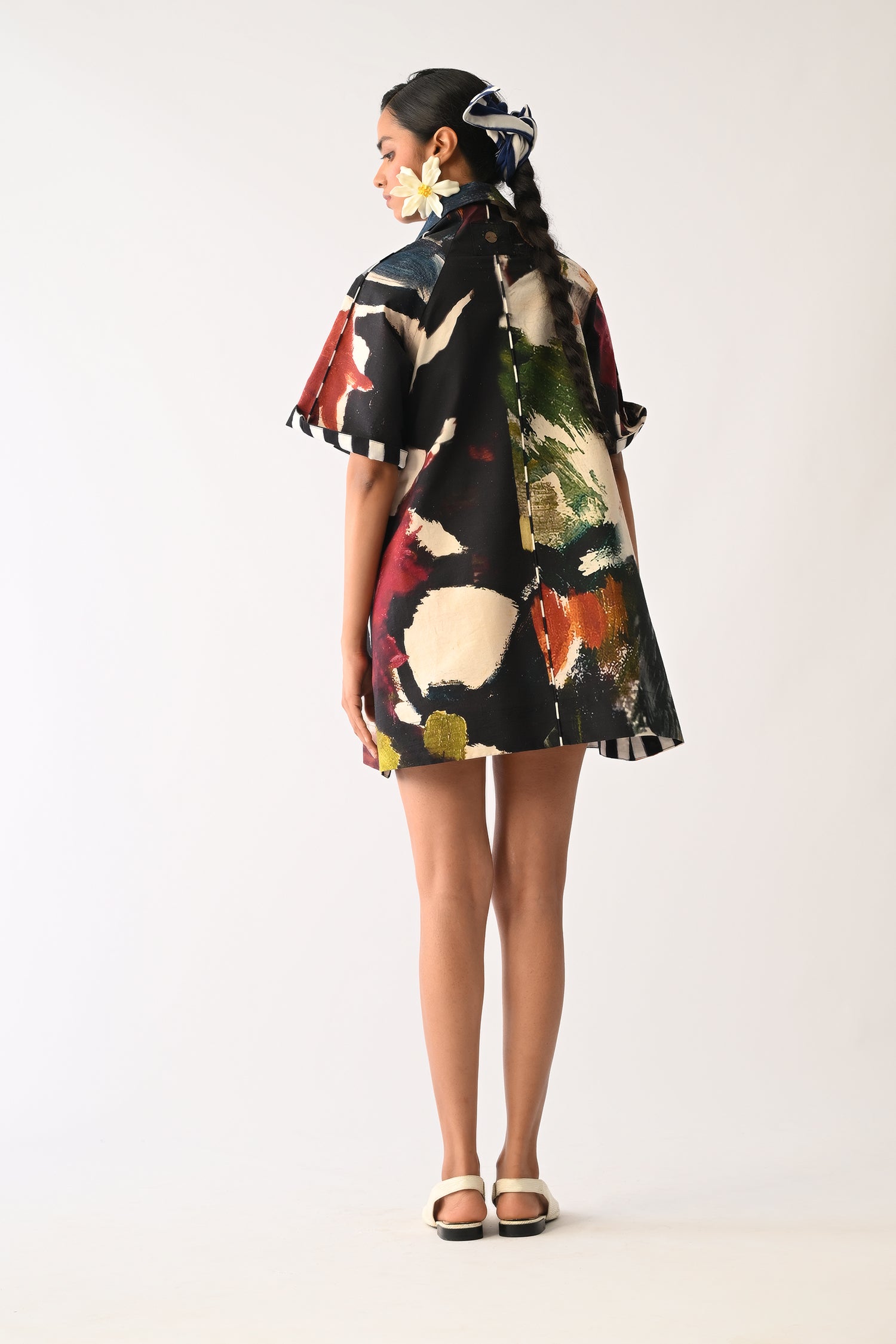 Noir Trench Aline Short Dress