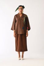 Brown Midi Skirt