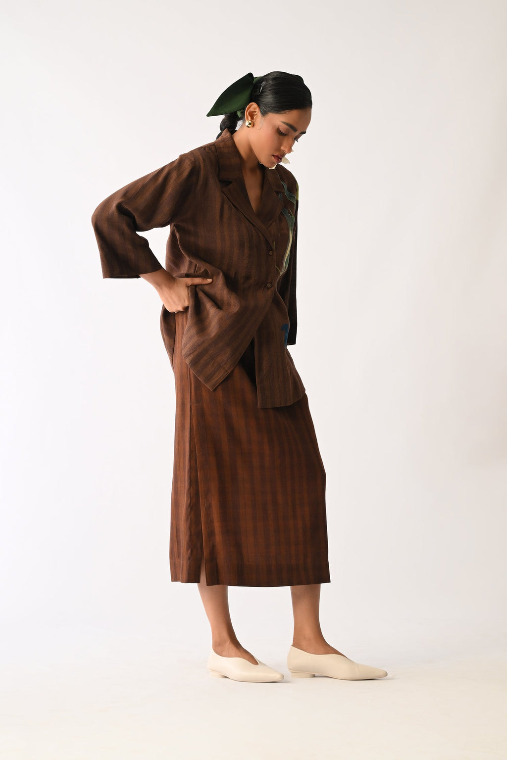 Brown Midi Skirt