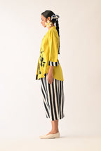Mono Citrus Psyflora Appliqué Skirt Set