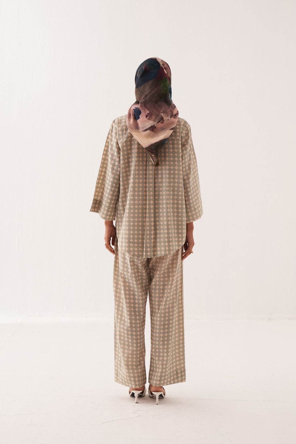 Cuboid Applique Jacket Shirt