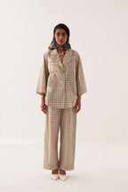 Cuboid Applique Jacket Shirt