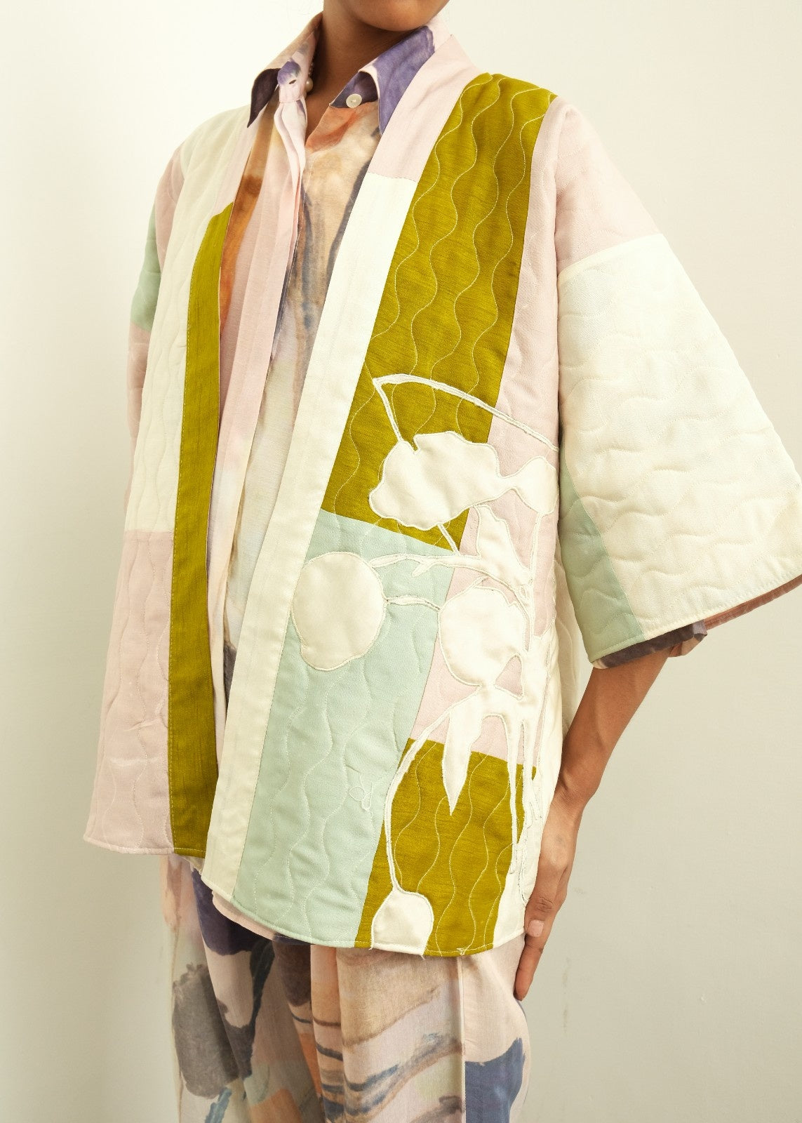 Poem Quilted Kimono Jacket