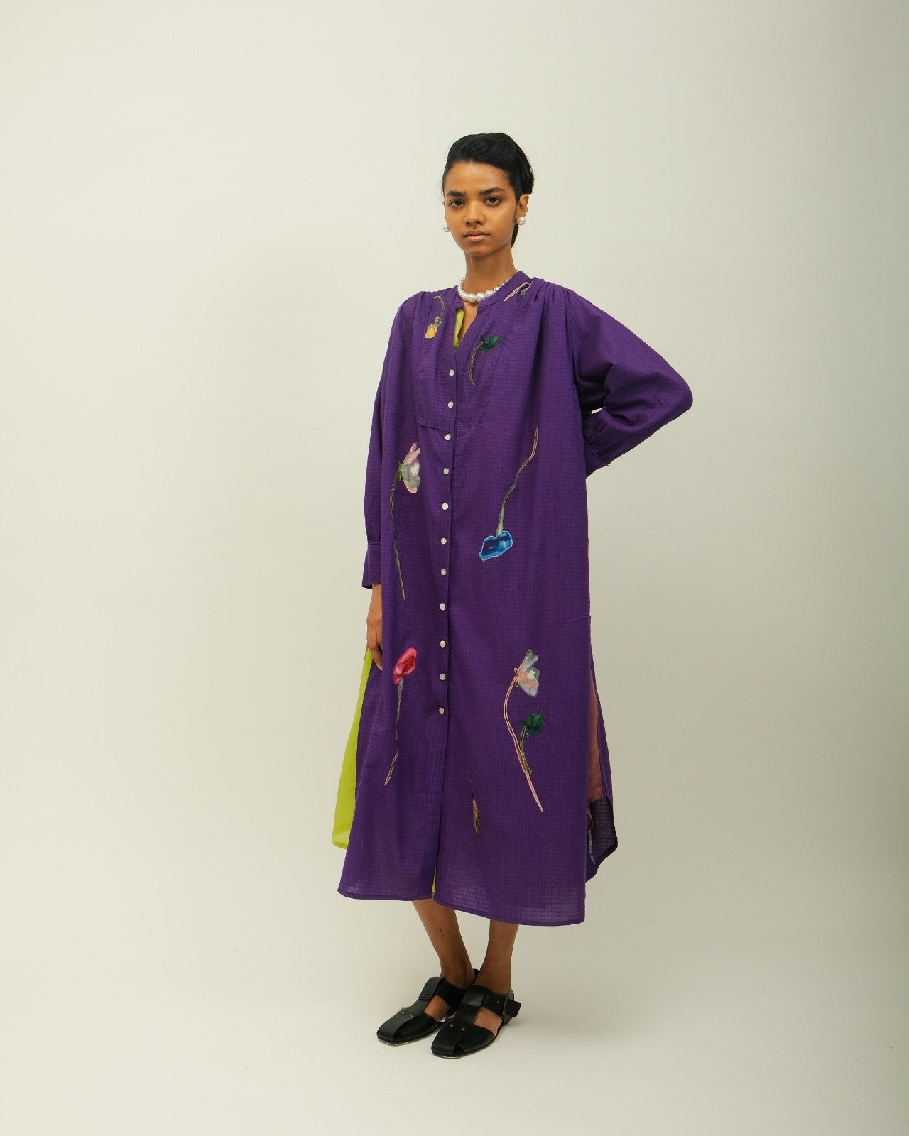 Thistle Appliqué Dress