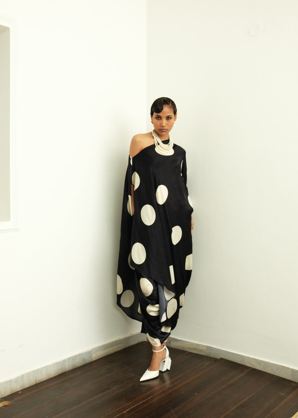 Polka Drape Skirt