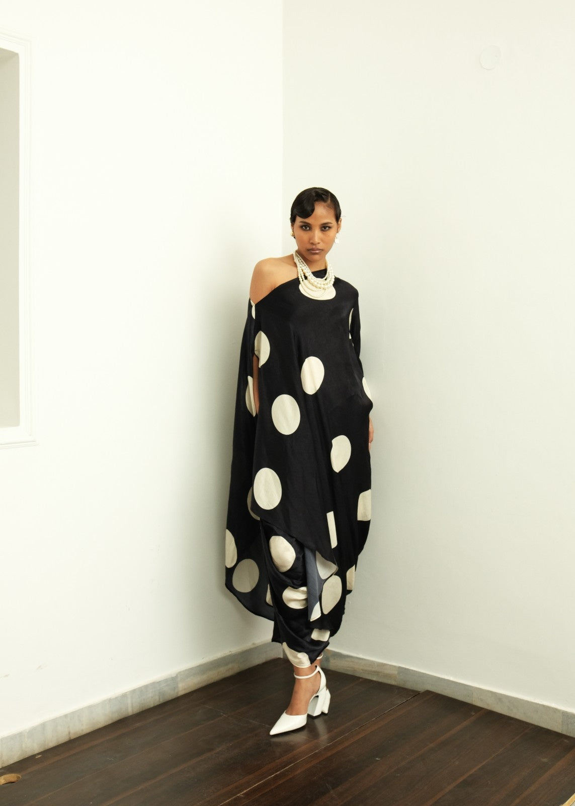 Polka Drape Dress