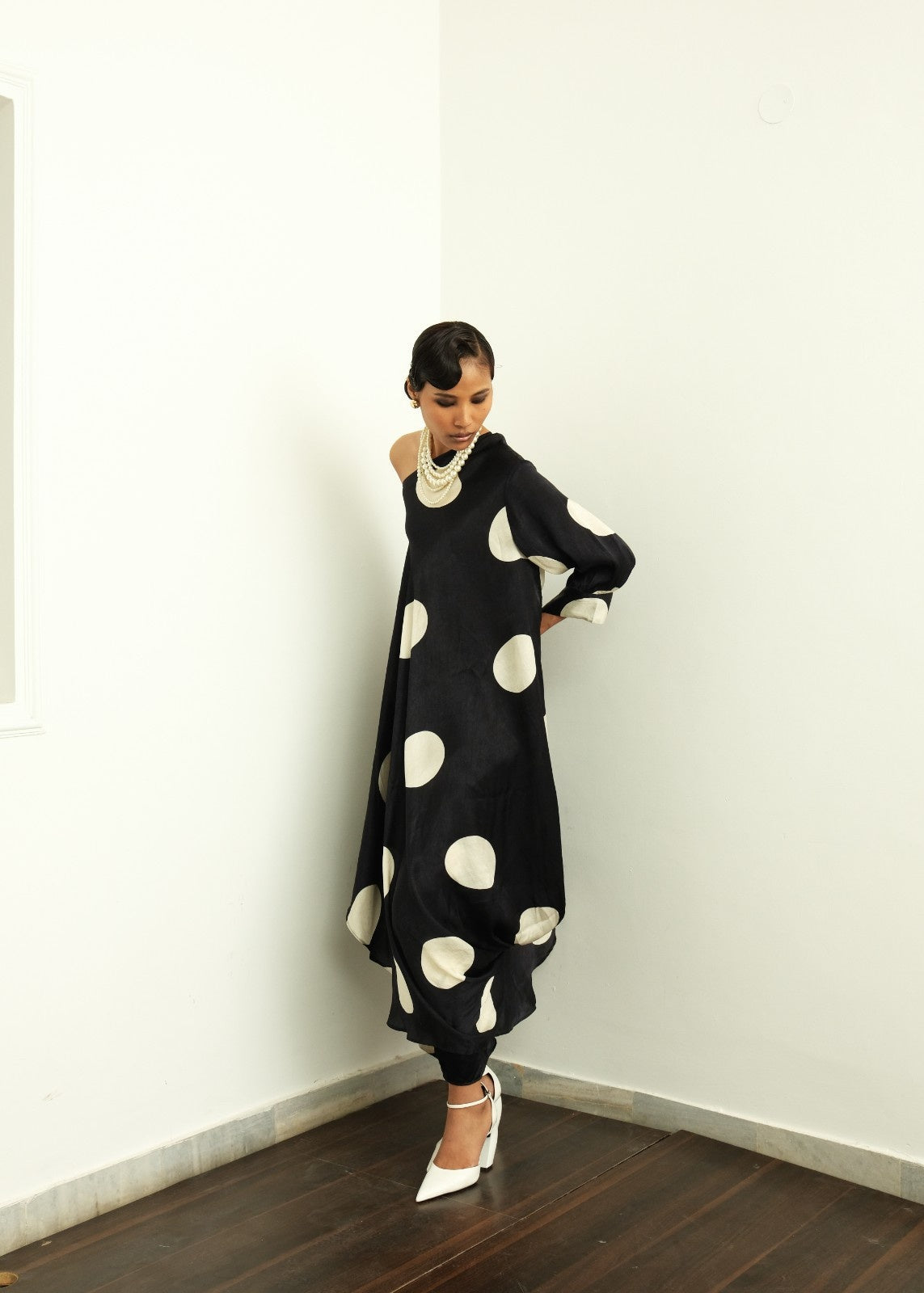 Polka Drape Skirt
