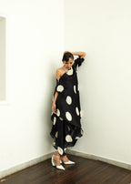 Polka Drape Dress