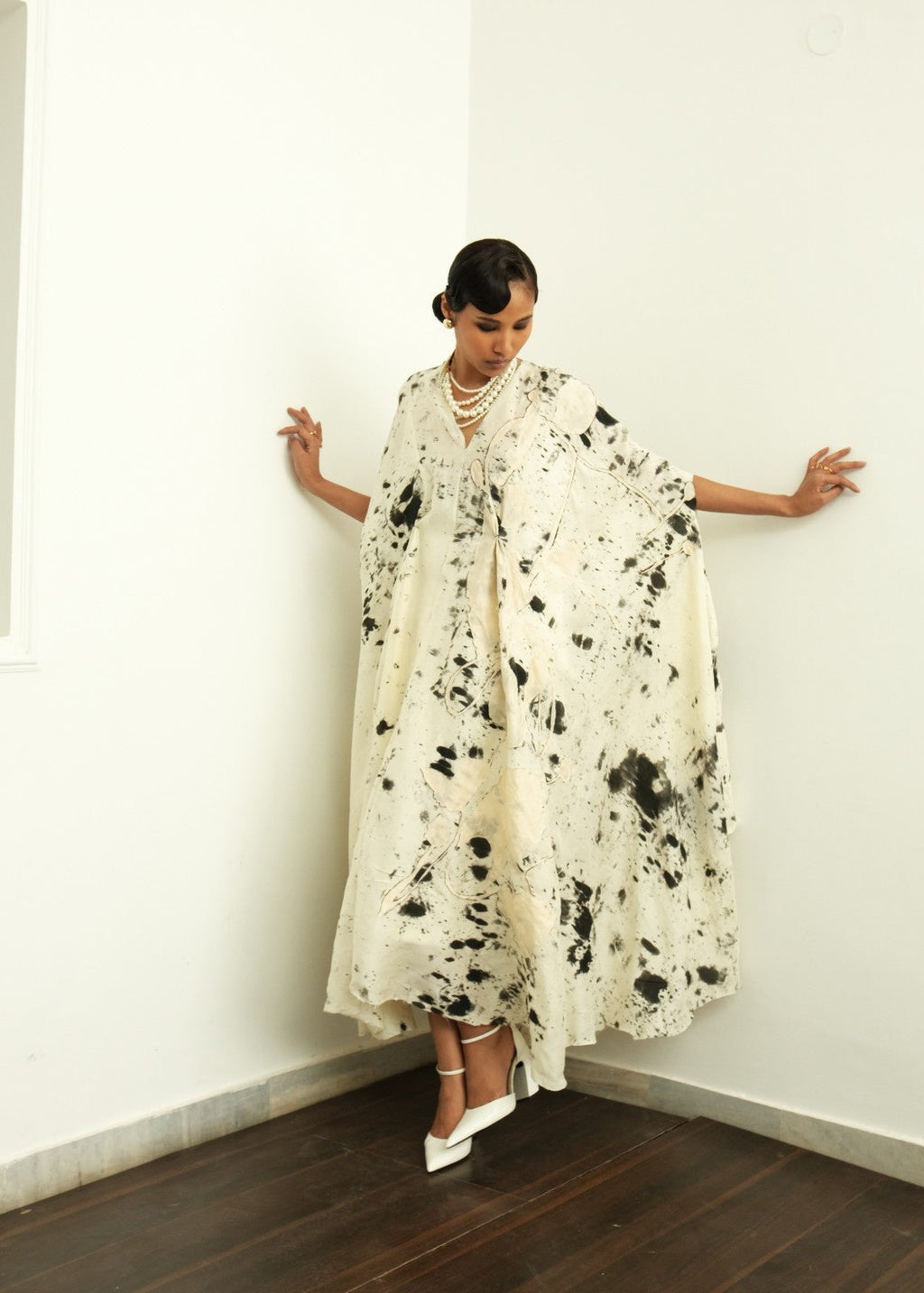 Hand-Painted BWC Drape Dress