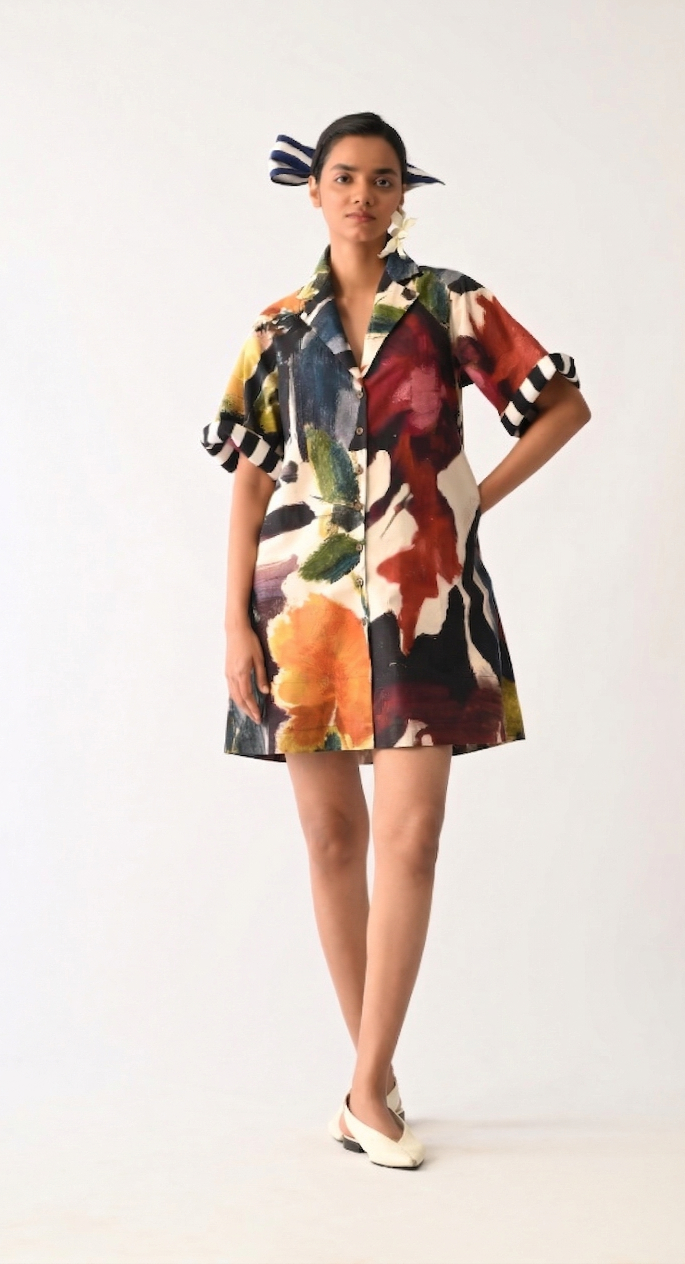 Noir Trench Aline Short Dress